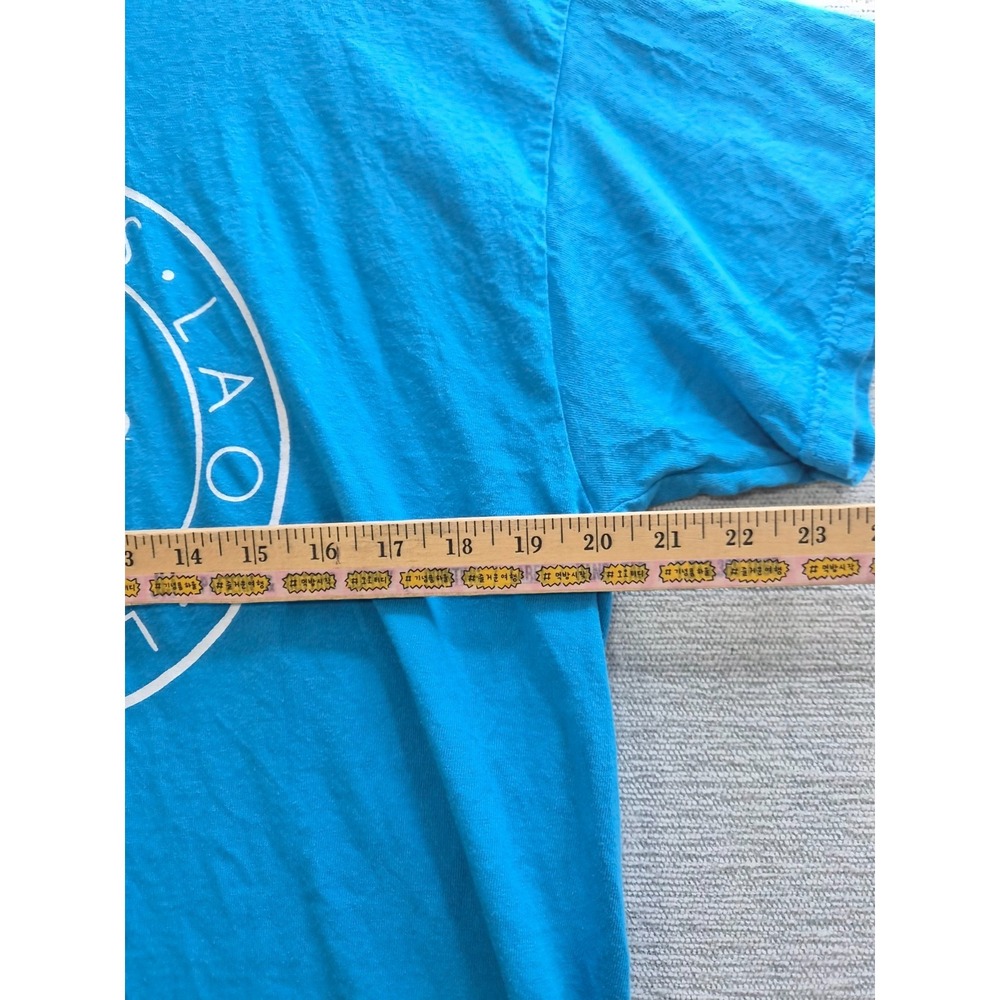 Gildan Arms of Laos T Shirt Mens Large Blue Graphic Cotton Crew Neck Streetwear - Picture 6 of 9